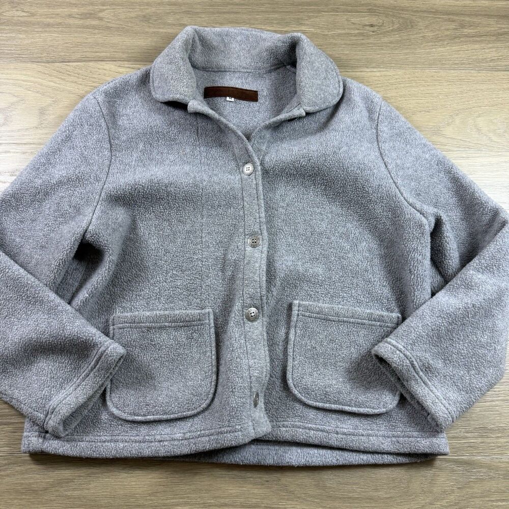 Dakini Jacket Women Medium Fleece Polartec Button Front Pockets Short